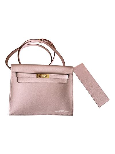 Hermes Kelly Danse II 22CM Evercolor Bag Pink 524076