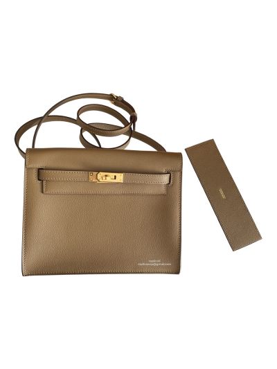 Hermes Kelly Danse II 22CM Gray Evercolor Bag 524068