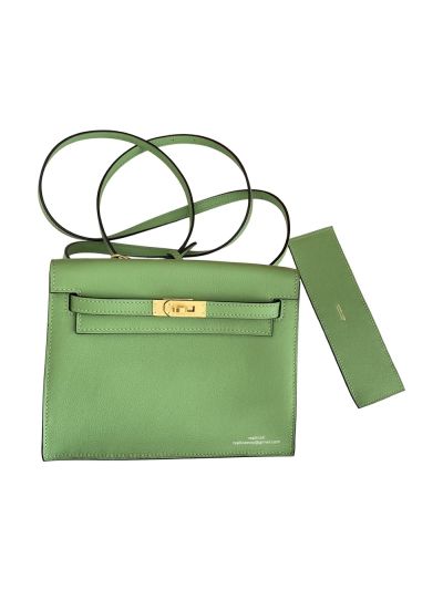 Hermes Kelly Danse II 22CM Green Evercolor Bag 524070