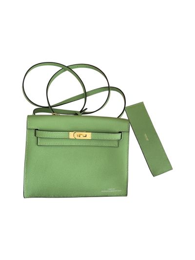 Hermes Kelly Danse II 22CM Green Evercolor Bag 524084