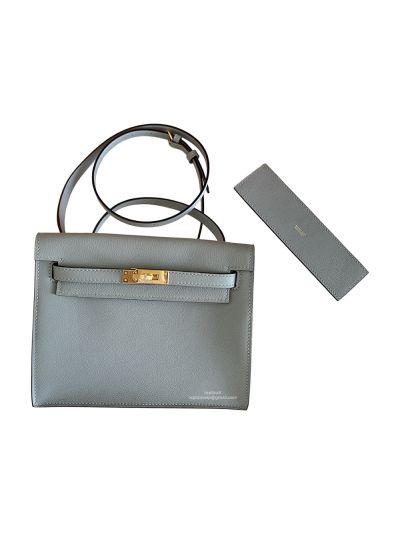 Hermes Kelly Danse II 22CM Light Blue Evercolor Bag 524058