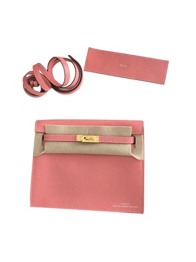 Hermes Kelly Danse II 22CM Pink Evercolor Bag 524062