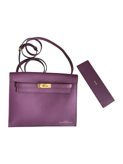 Hermes Kelly Danse II 22CM Purple Evercolor Bag 524078