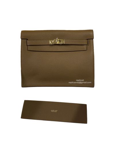 Hermes Kelly Danse II Bag Brown Evercolor Leather 22MM 522272