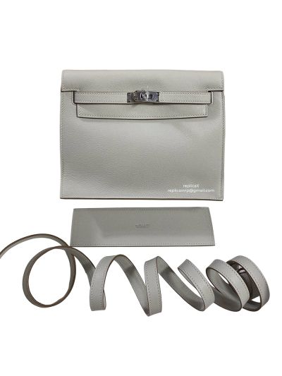 Hermes Kelly Danse II Bag OFF White Evercolor Leather 22MM 522266