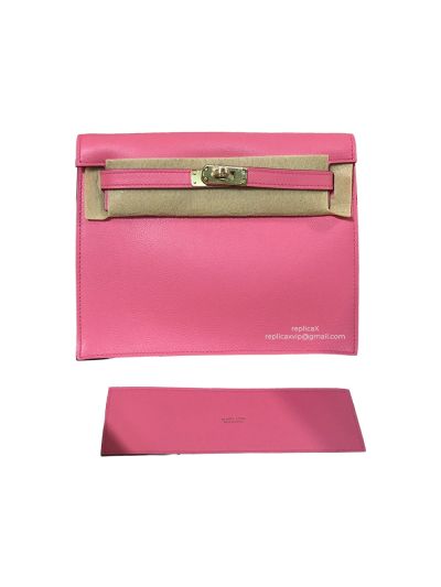 Hermes Kelly Danse II Bag Pink Evercolor Leather 22MM 522278