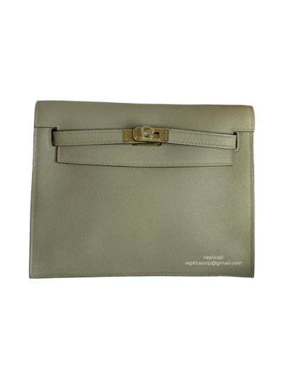 Hermes Kelly Danse II Belt Bag Beige Evercolor Gold 22CM 522564