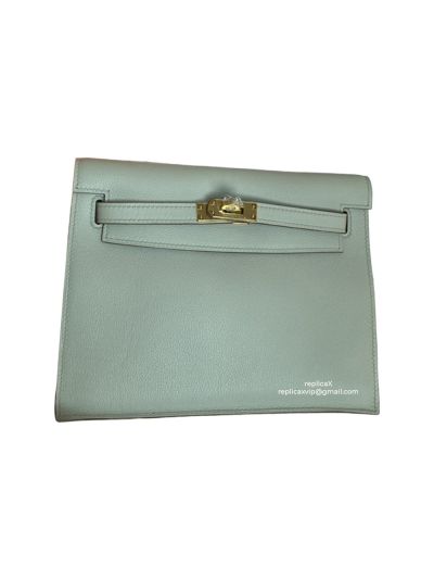 Hermes Kelly Danse II Belt Bag White Evercolor Gold 22CM 524152