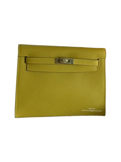 Hermes Kelly Danse II Belt Bag Yellow Evercolor Gold 22CM 522566