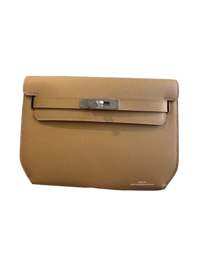 Hermes Kelly Depeches 25 Pouch Bag Beige Epsom Calfskin Leather 25CM 524088
