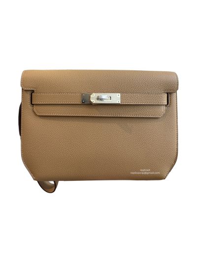 Hermes Kelly Depeches 25 Pouch Bag Beige Togo Calfskin Leather 25CM 524087