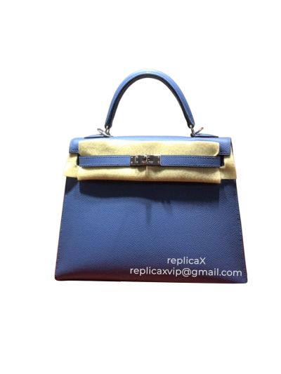 Hermes Kelly Hand Stitched Epsom Leather Tote Bag 25CM 521691