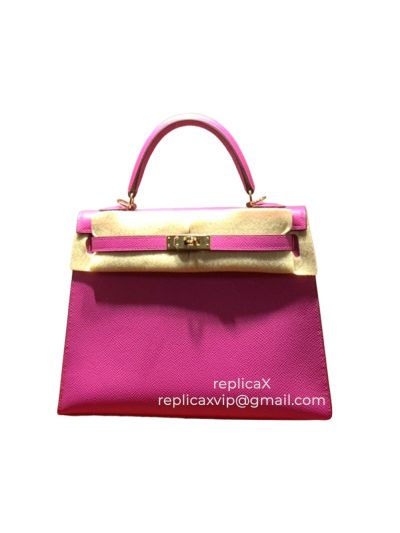 Hermes Kelly Hand Stitched Epsom Leather Tote Bag 25CM 521695