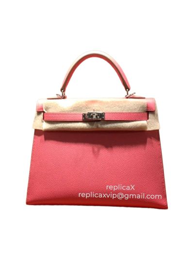 Hermes Kelly Hand Stitched Epsom Leather Tote Bag 25CM 521696