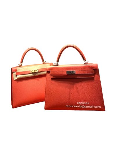 Hermes Kelly Hand Stitched Epsom Leather Tote Bag 25CM 521700