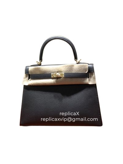 Hermes Kelly Hand Stitched Epsom Leather Tote Bag 25CM 521701