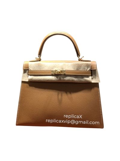 Hermes Kelly Hand Stitched Epsom Leather Tote Bag 25CM 521703