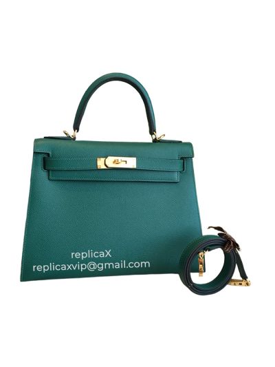 Hermes Kelly Hand Stitched Epsom Leather Tote Bag 25CM 521685