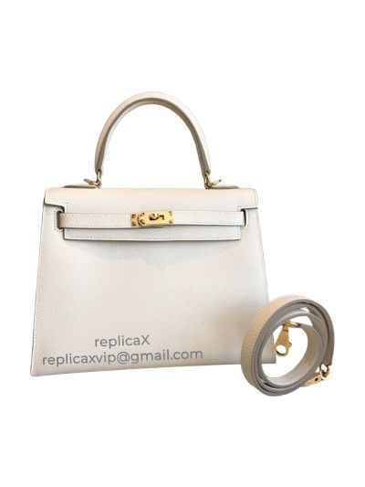 Hermes Kelly Hand Stitched Epsom Leather Tote Bag 25CM 521686