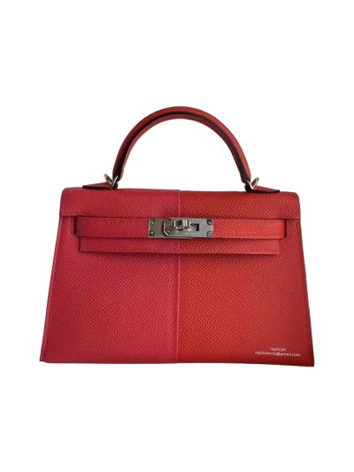 Hermes Kelly II Mini Special Edition Double Color Bag Red 19CM 524024