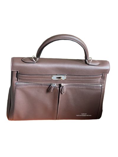 Hermes Kelly Lakis 35 Burgundy Swift Leather Top Handle Bag 35CM 524021