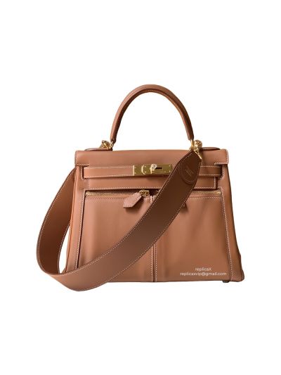 Hermes Kelly Lakis Retourne 28 Swift Leather Shoulder Bag 28CM 522116