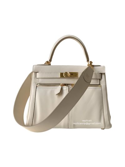 Hermes Kelly Lakis Retourne 28 Swift Leather Shoulder Bag 28CM 522120