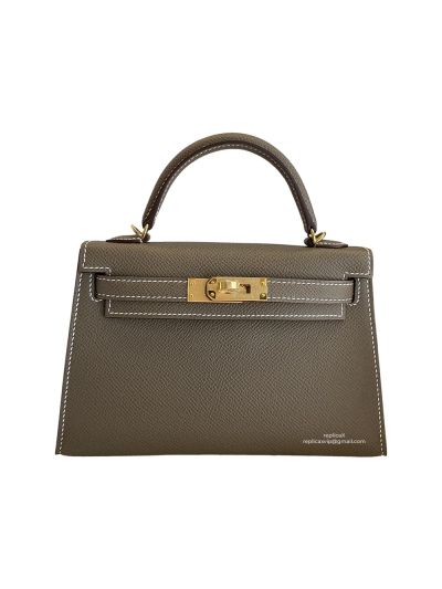 Hermes Kelly Mini Bag Gray Epsom 524002