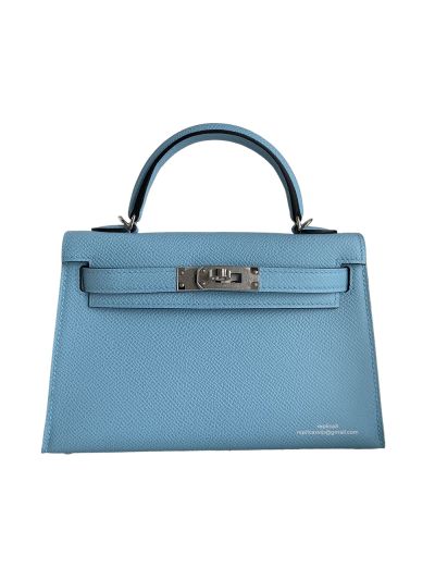 Hermes Kelly Mini Bag Light Blue Epsom 524005