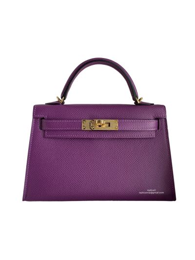 Hermes Kelly Mini Bag Purple Epsom 524025