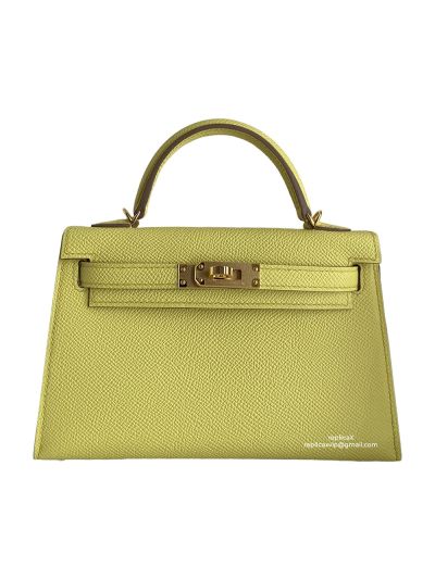 Hermes Kelly Mini Bag Yellow Green Epsom 524027