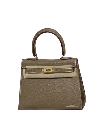 Hermes Kelly Mini Epsom Leather Bag Gray 20CM 524029