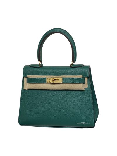 Hermes Kelly Mini Epsom Leather Bag Green 20CM 524033
