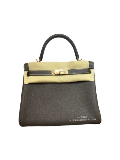 Hermes Kelly Togo Leather Top Handle Bag 28CM 522097