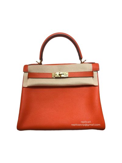 Hermes Kelly Togo Leather Top Handle Bag 28CM 522102
