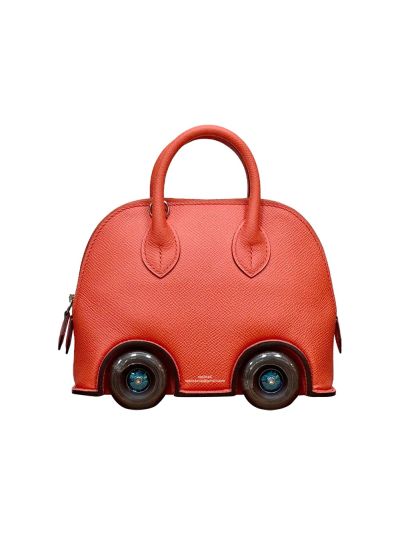 Hermes Limited Edition Mini Bolide 1923 On Wheels Red Epsom Leather Bag 523832