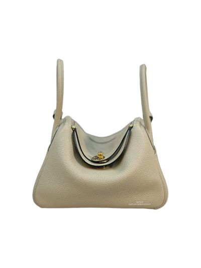 Hermes Lindy 26 Beige Calf Leather Shoulder Bag 26x18x14CM 523515