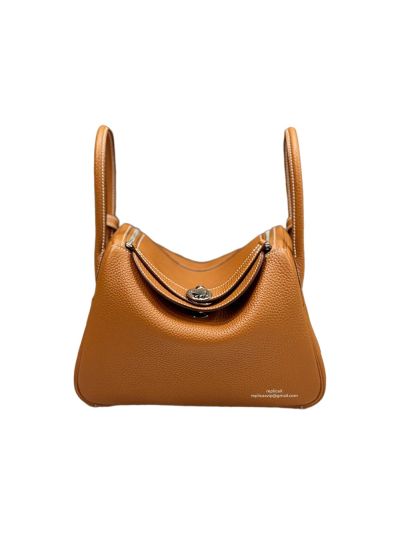 Hermes Lindy 26 Brown Leather Shoulder Bag 26x18x14CM 523524