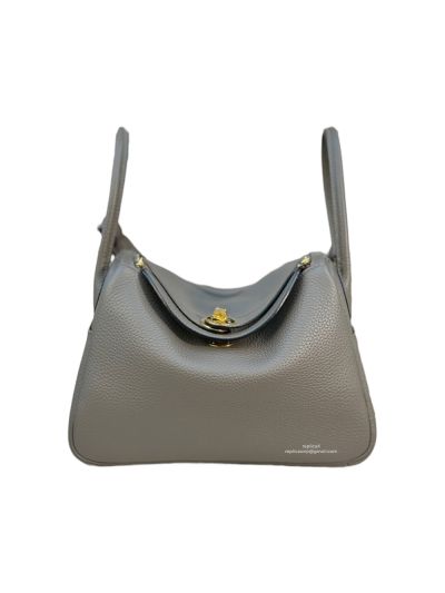 Hermes Lindy 26 Gray Leather Shoulder Bag 26x18x14CM 523523