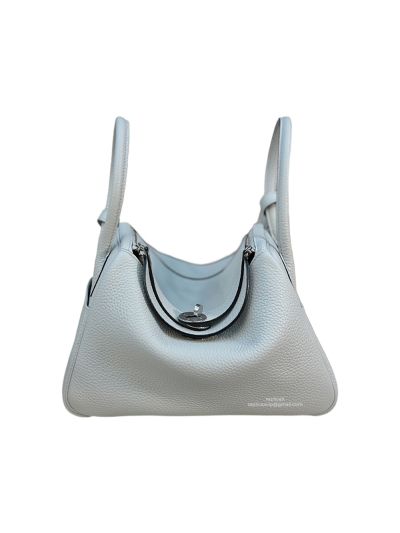 Hermes Lindy 26 Light Gray Calf Leather Shoulder Bag 26x18x14CM 523532