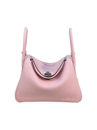 Hermes Lindy 26 Pink Calf Leather Shoulder Bag 26x18x14CM 523537