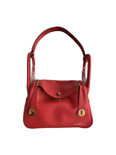 Hermes Lindy 26 Red Togo Leather Bag 26CM 523540