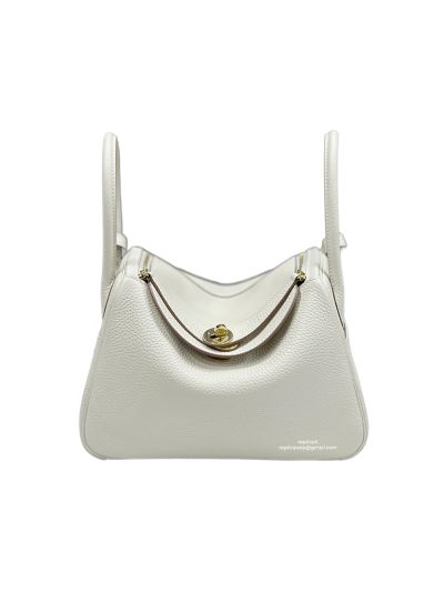 Hermes Lindy 26 White Calf Leather Shoulder Bag 26x18x14CM 523539