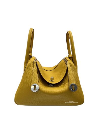Hermes Lindy 26 Yellow Calf Leather Shoulder Bag 26x18x14CM 523542