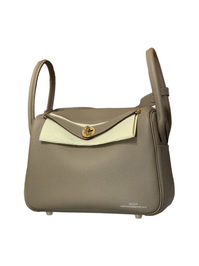 Hermes Lindy Crossbody Bag Grey Leather 30CM 523550