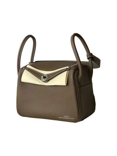 Hermes Lindy Crossbody Bag Grey Leather 30CM 523552