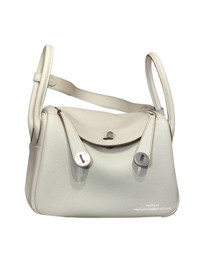 Hermes Lindy Crossbody Bag OFF White Leather 30CM 522472