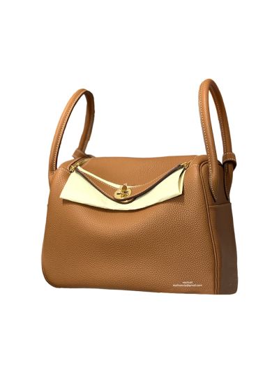 Hermes Lindy Crossbody Bag Tan Leather 30CM 523625