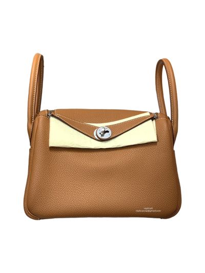 Hermes Lindy Crossbody Bag Tan Leather 30CM 523624