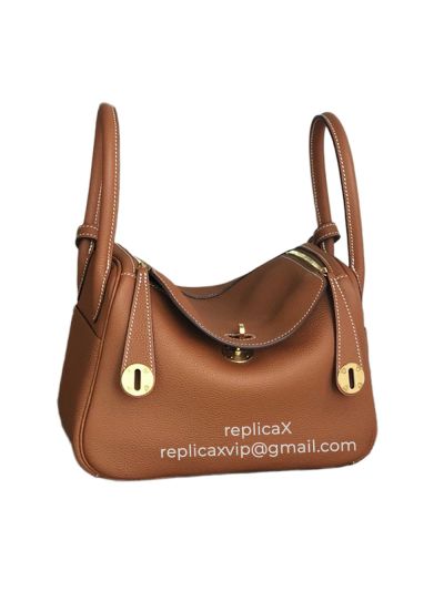 Hermes Lindy Hand Stitched Togo Leather Bag 521704